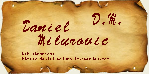 Daniel Milurović vizit kartica